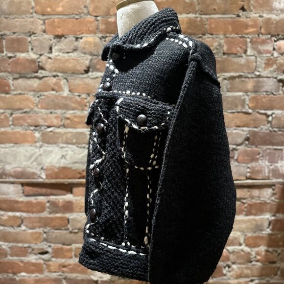 Kapital Other - Kapital Wool Hand Knit Cowichan G Jacket Black - Size F (One Size)